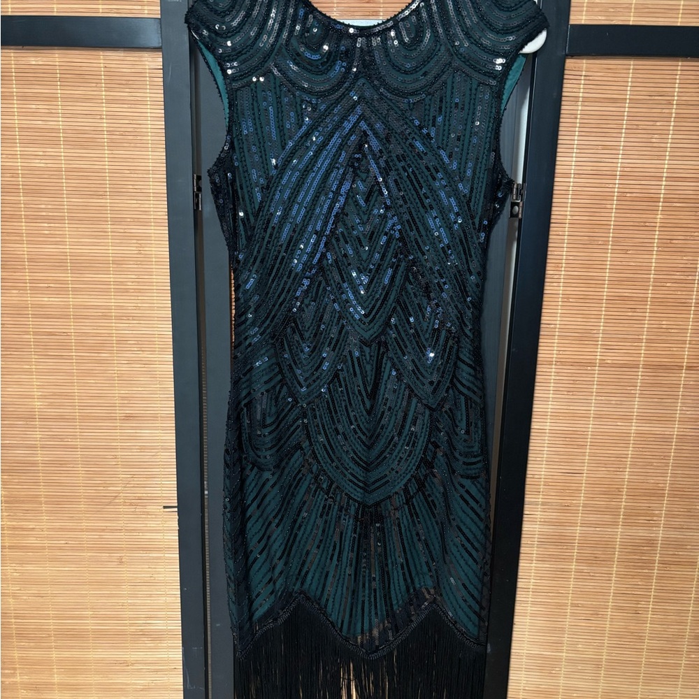 Emerald Green Sequin Dress size M
